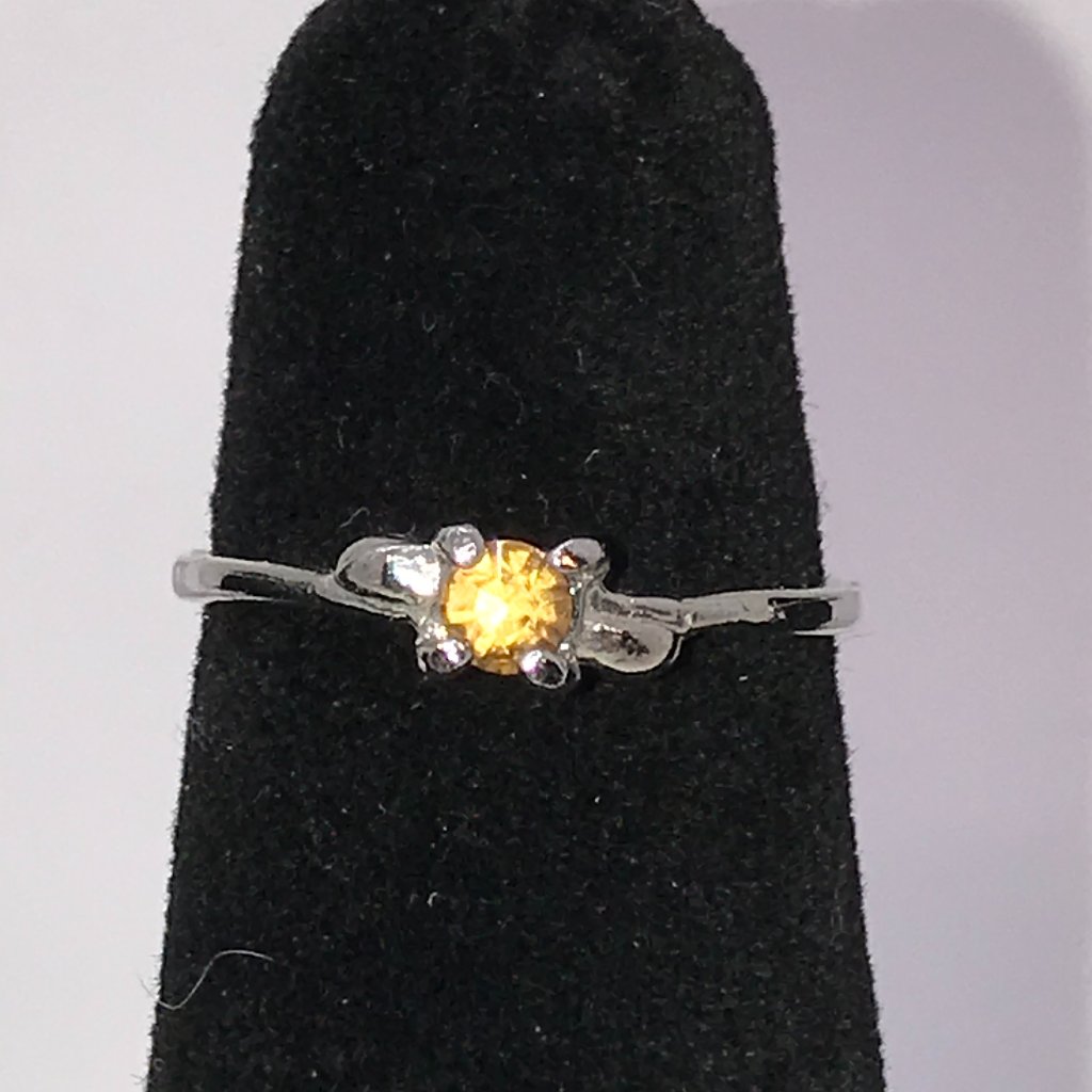 Silver Topaz Solitaire Ring